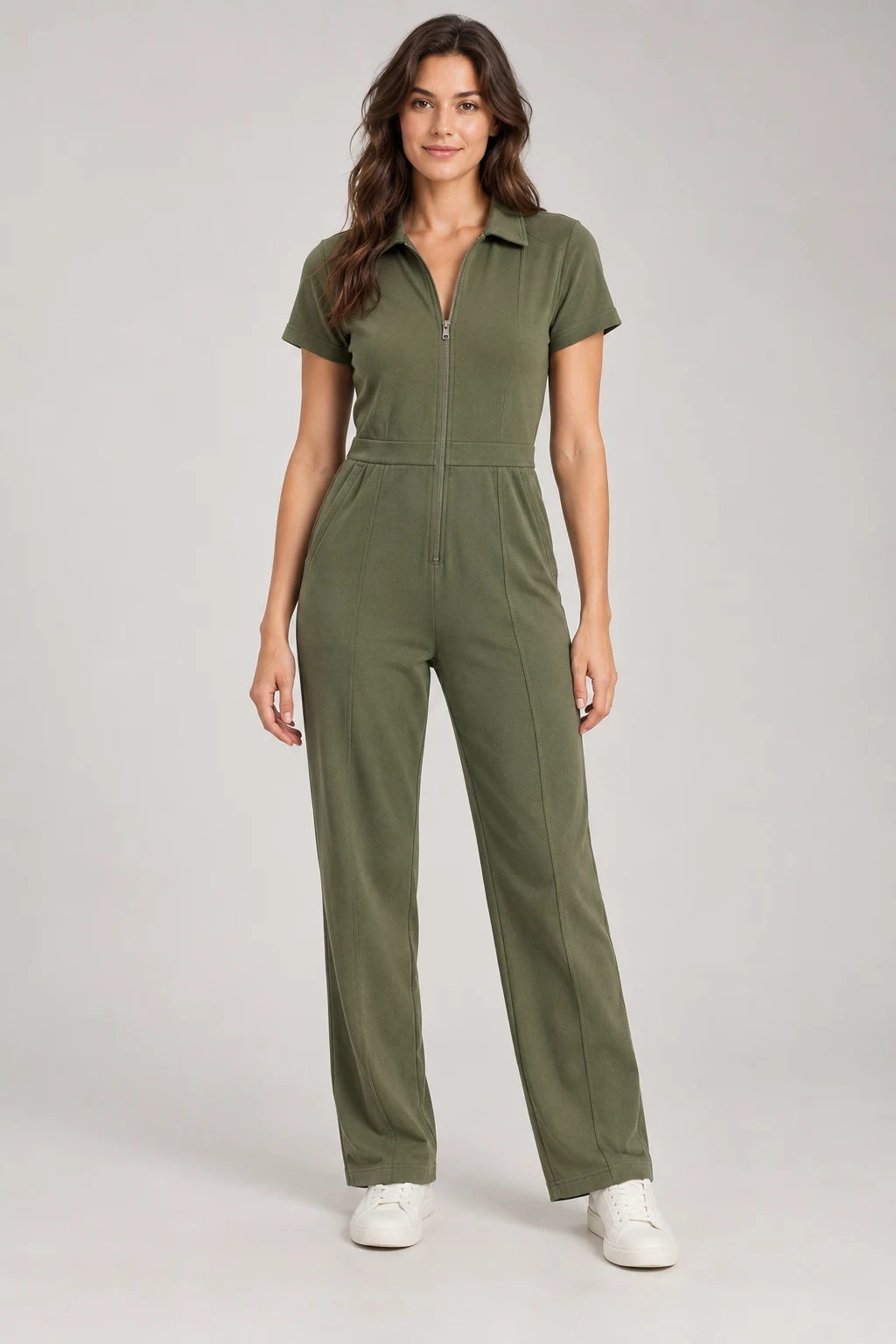 Ease Utility Jumpsuit in Olive