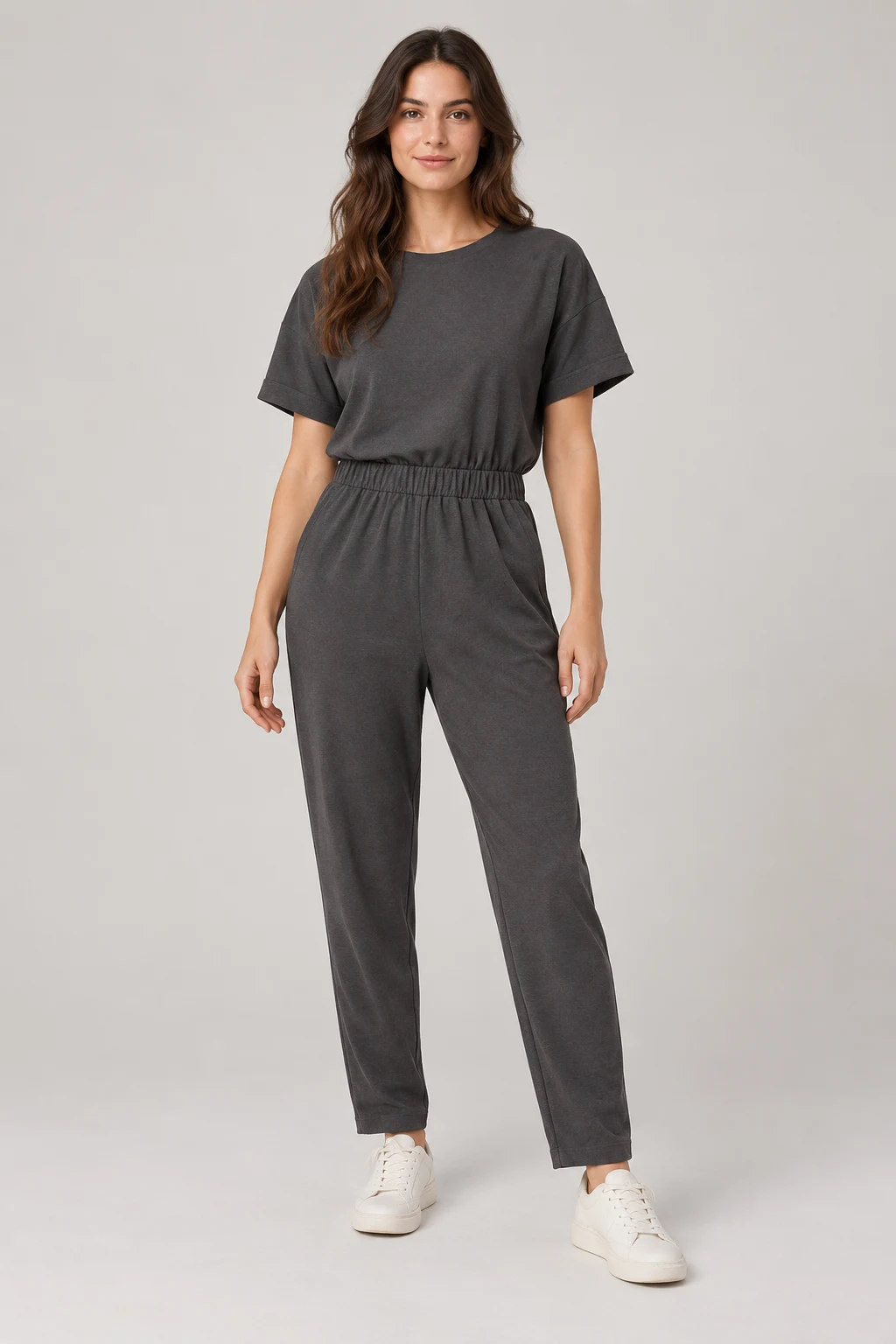 Roam Relaxed Jumpsuit in Charcoal
